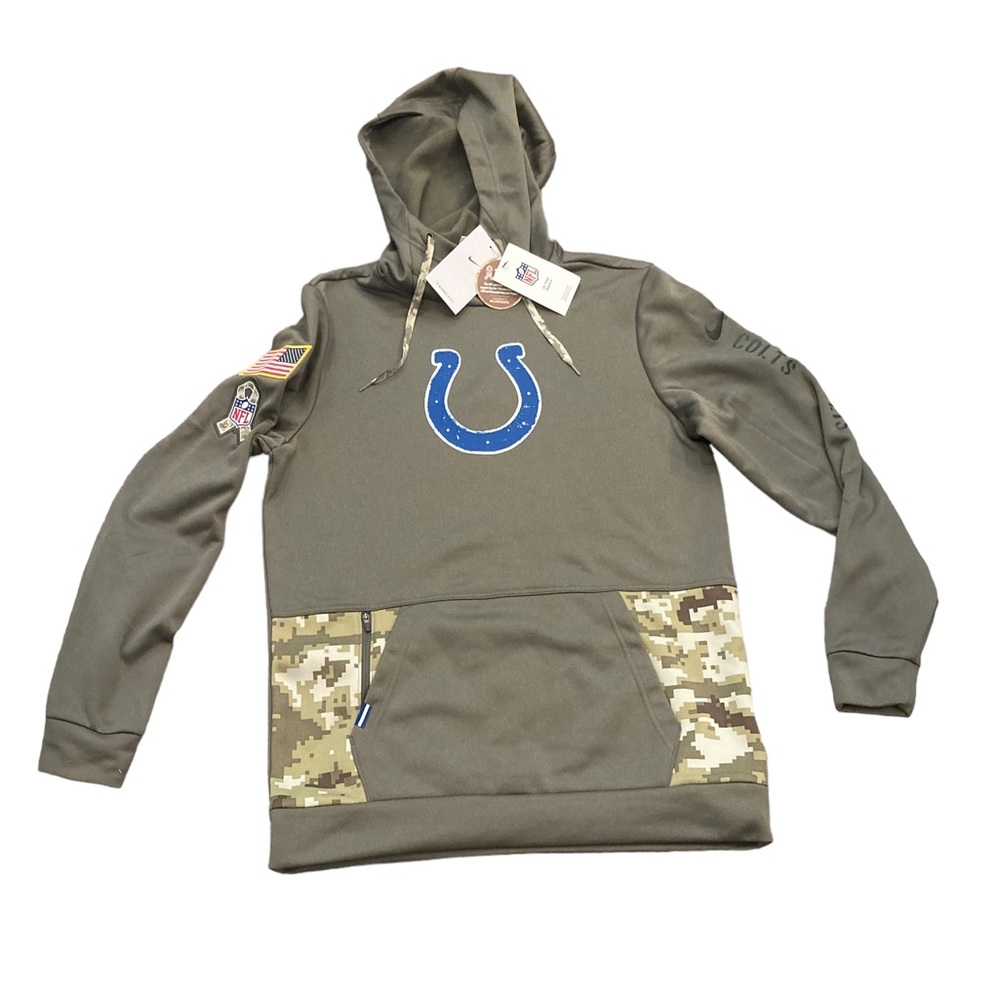 Indianapolis Colts Nike Men’s Salute To Service Pullover Hoodie Sweatshirt Small